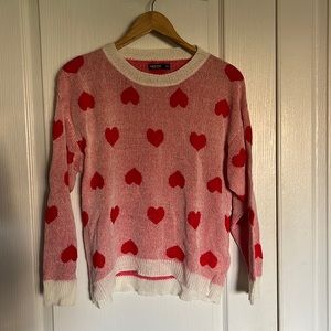 Lightweight heart sweater